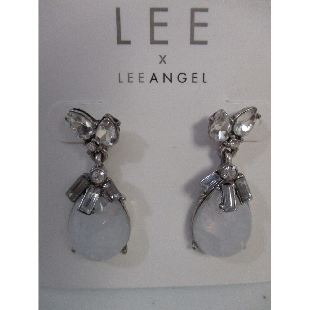 LEE by Lee Angel Opal Drop Crystal Earrings NWT $50